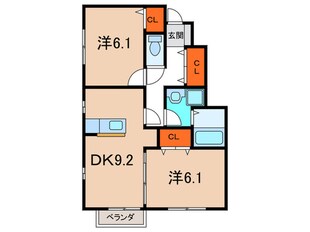 プラムコ－ト歌敷山の物件間取画像